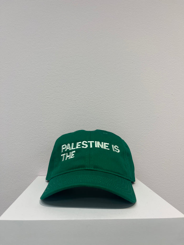 YAZ Green Baseball Hat "palestine is the"