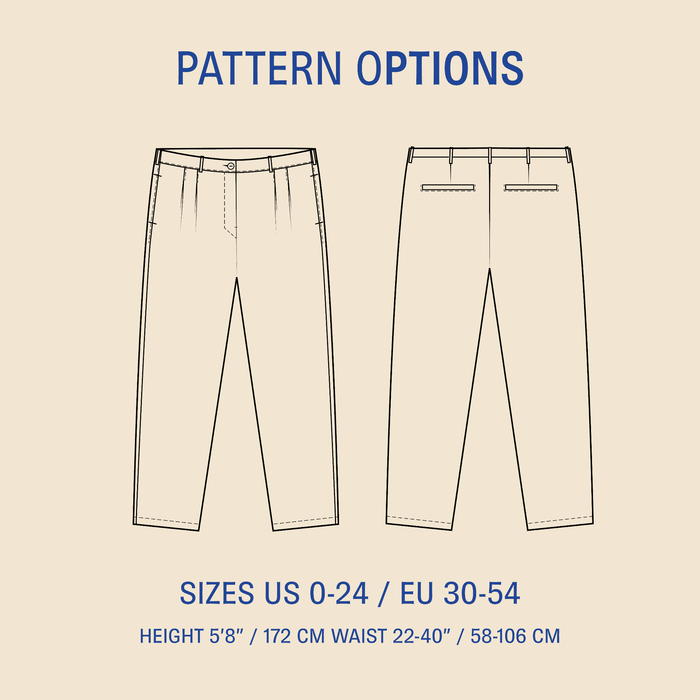 Cocoon Pants sewing pattern Wardrobe By Me