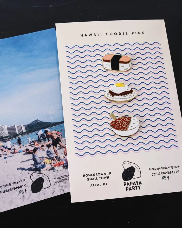 LOWMAGIC Hawaiian Food Enamel Pin Set
