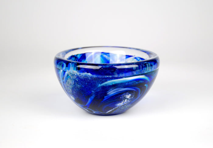 Solid Glass Bowl with Cremation Ash